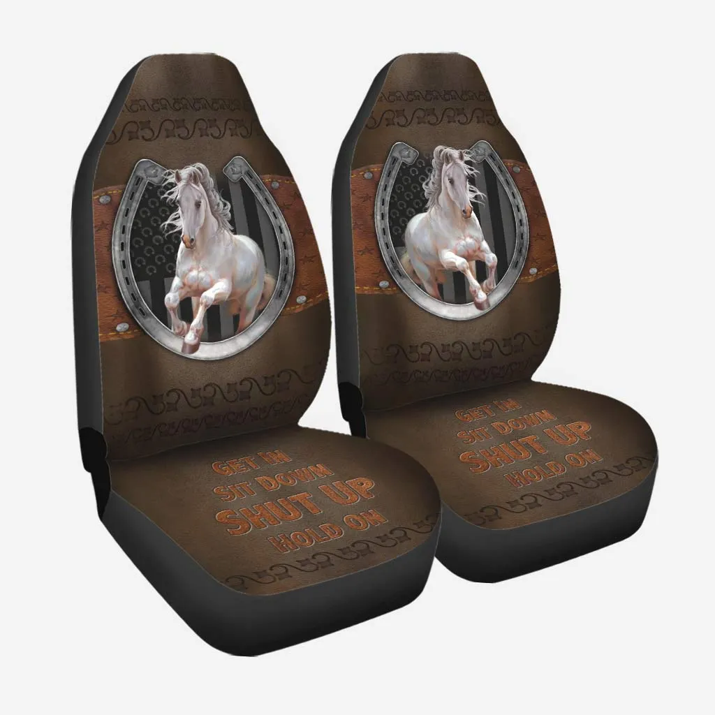 3D All Over Printed Horse Seat Cover For Auto, Front Car Seat Cover With Horse Love