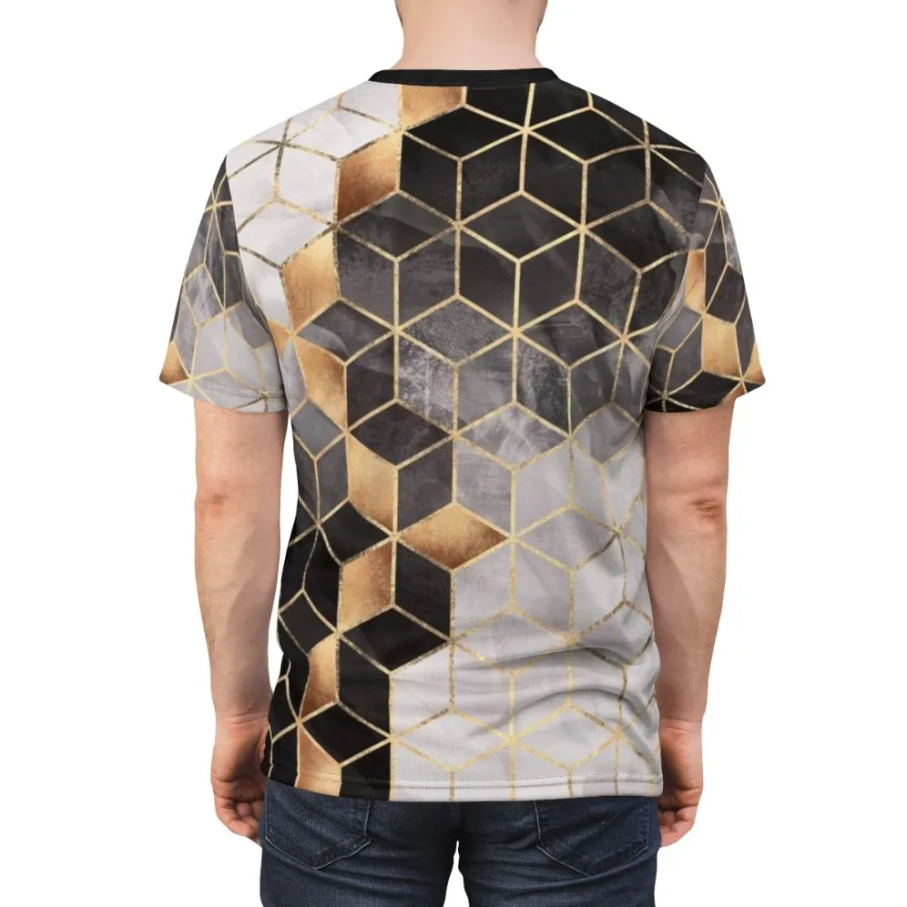 Abstract Geometric Cubes T-Shirt | Modern Graphic Design