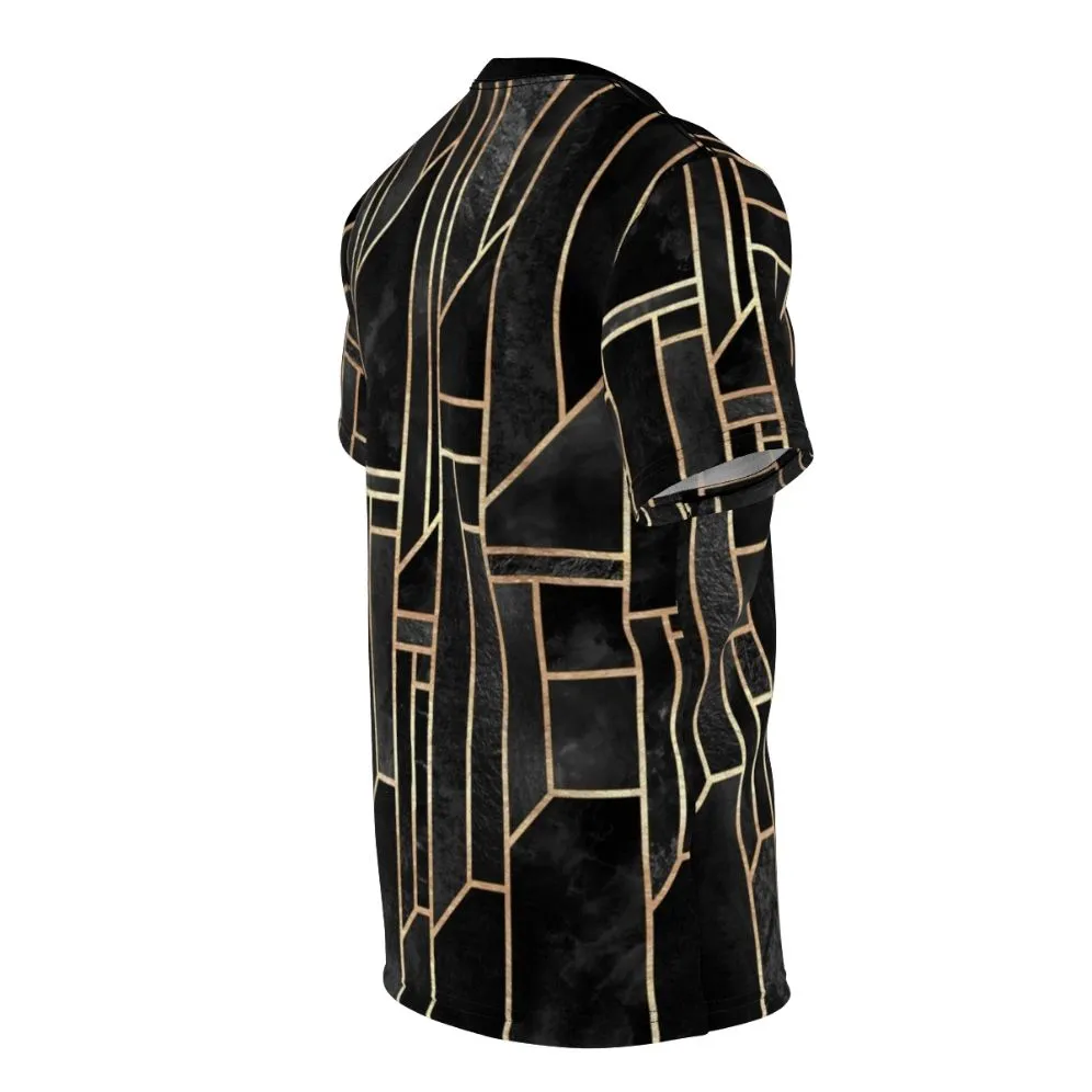 Abstract Geometric Dark Graphic T-Shirt