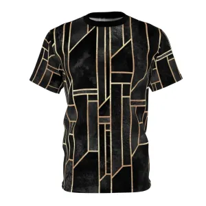Abstract Geometric Dark Graphic T-Shirt