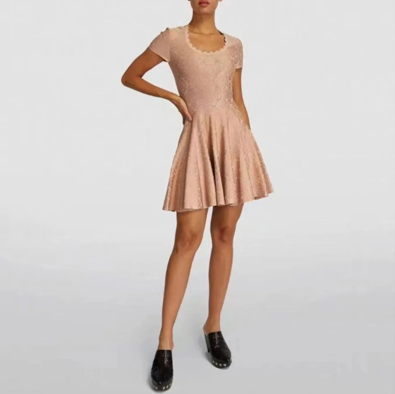 ALAÏA Jacquard Skater Dress