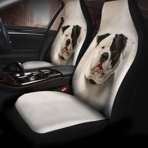 American Bulldog Funny Face Car Seat Covers