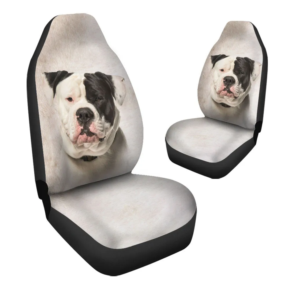American Bulldog Funny Face Car Seat Covers