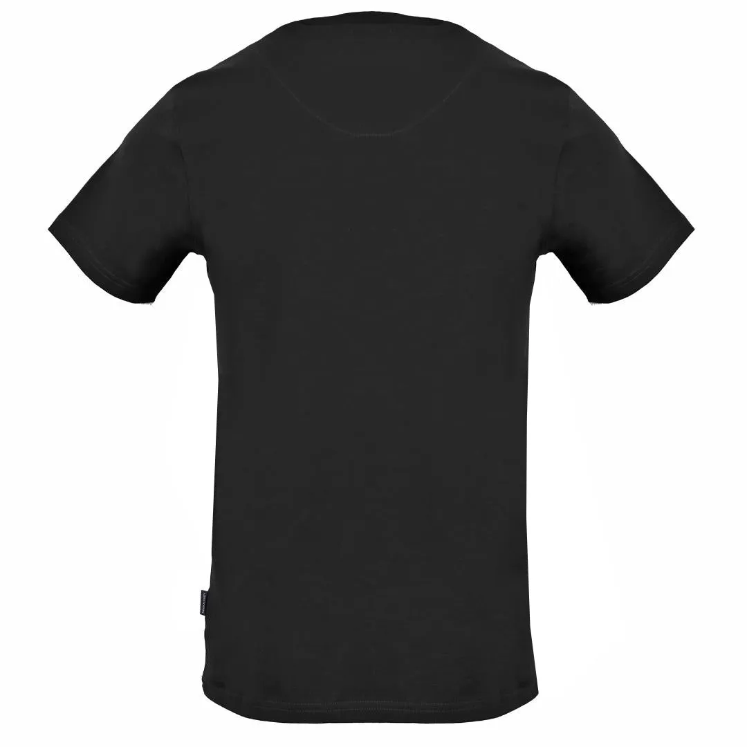 Aquascutum Block Brand Logo Black T-Shirt