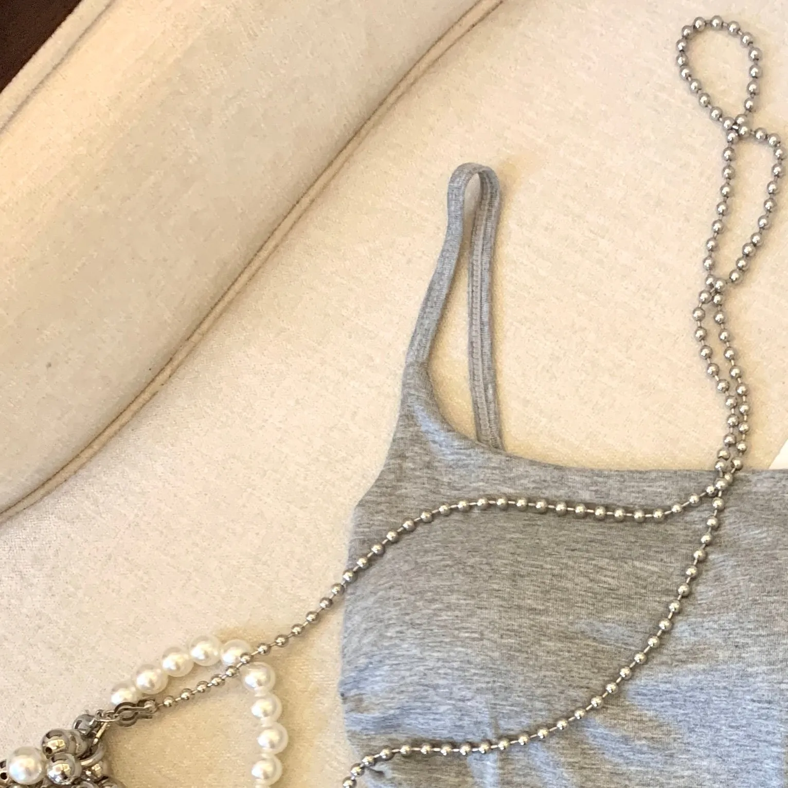 Asymmetric Drawstring Padded Camisole