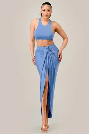 Baby Blue Skirt Set