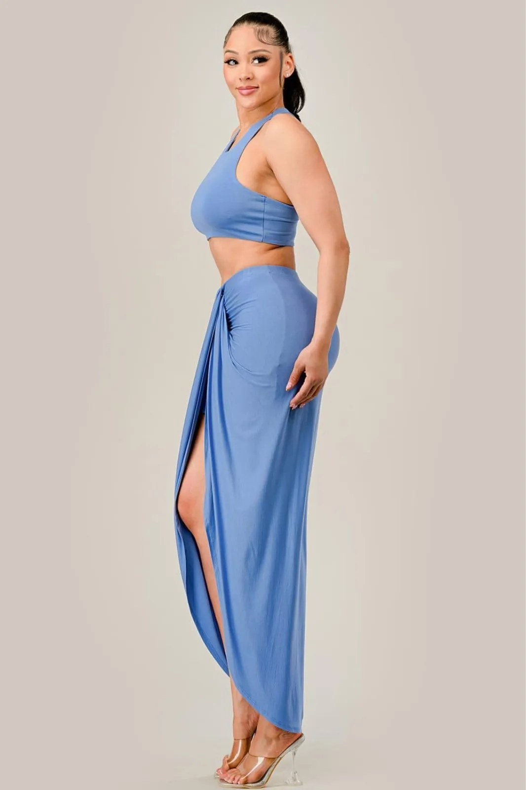 Baby Blue Skirt Set