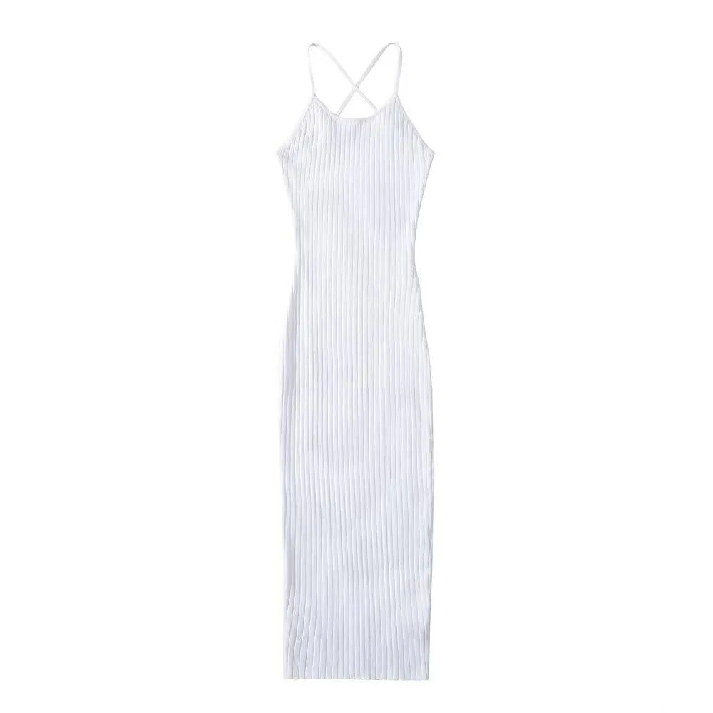 Backless Lace-Up Dress