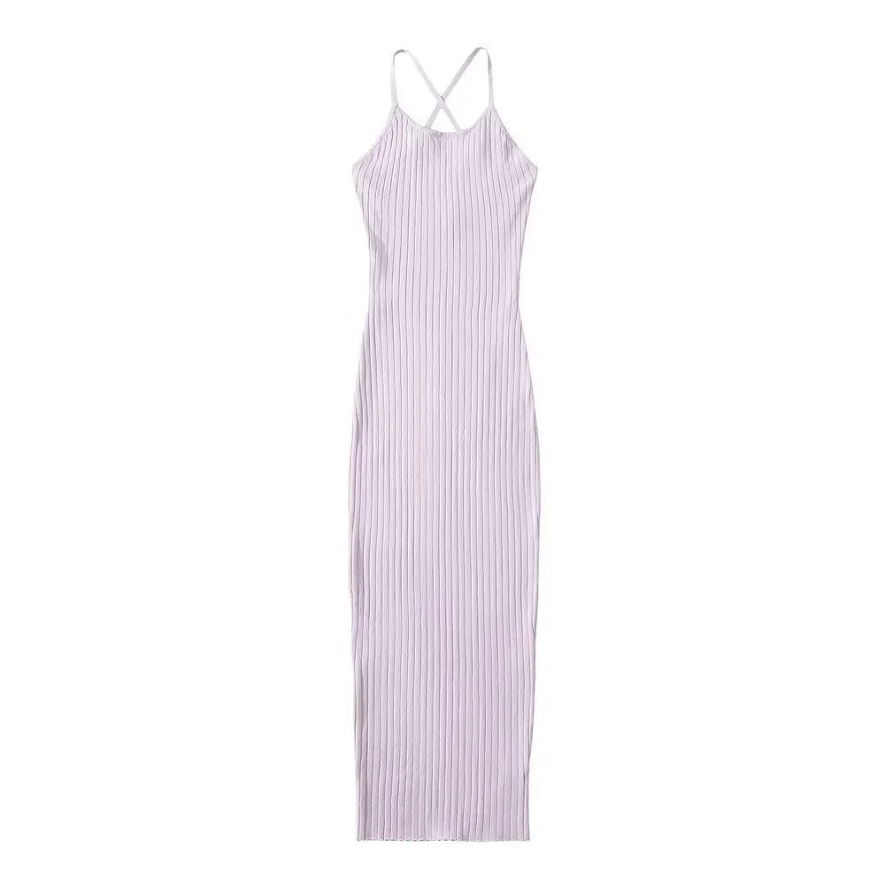 Backless Lace-Up Dress