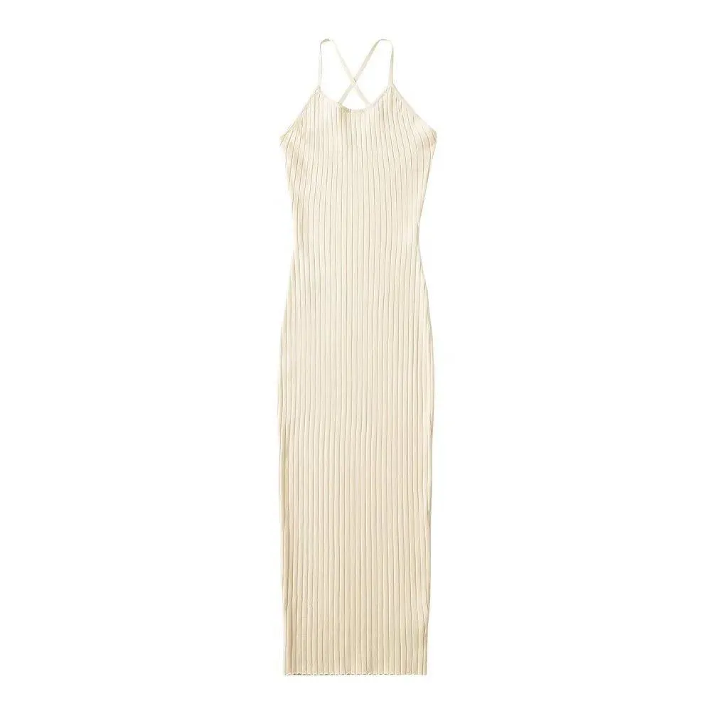 Backless Lace-Up Dress