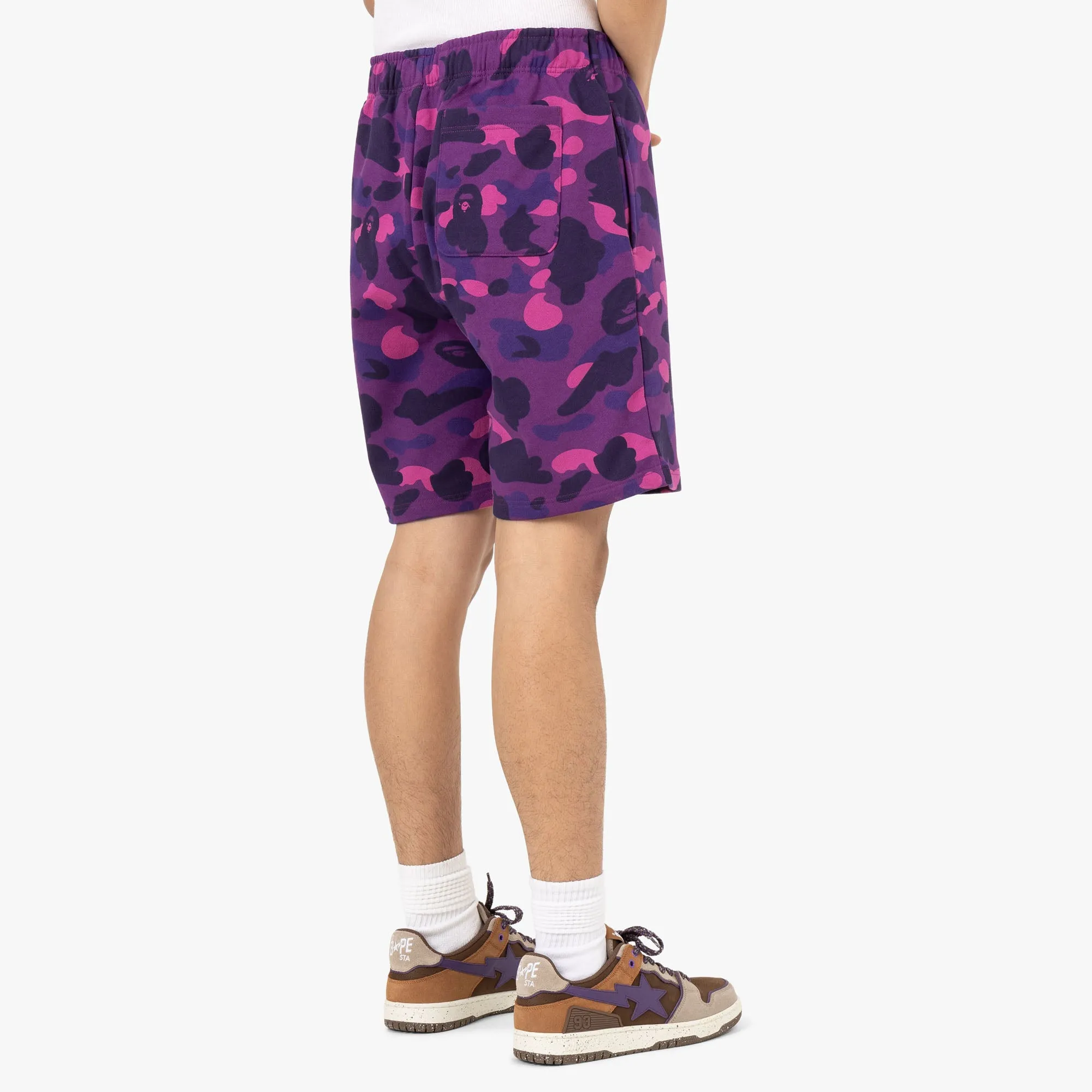 BAPE Color Camo Shark Sweat Shorts / Purple