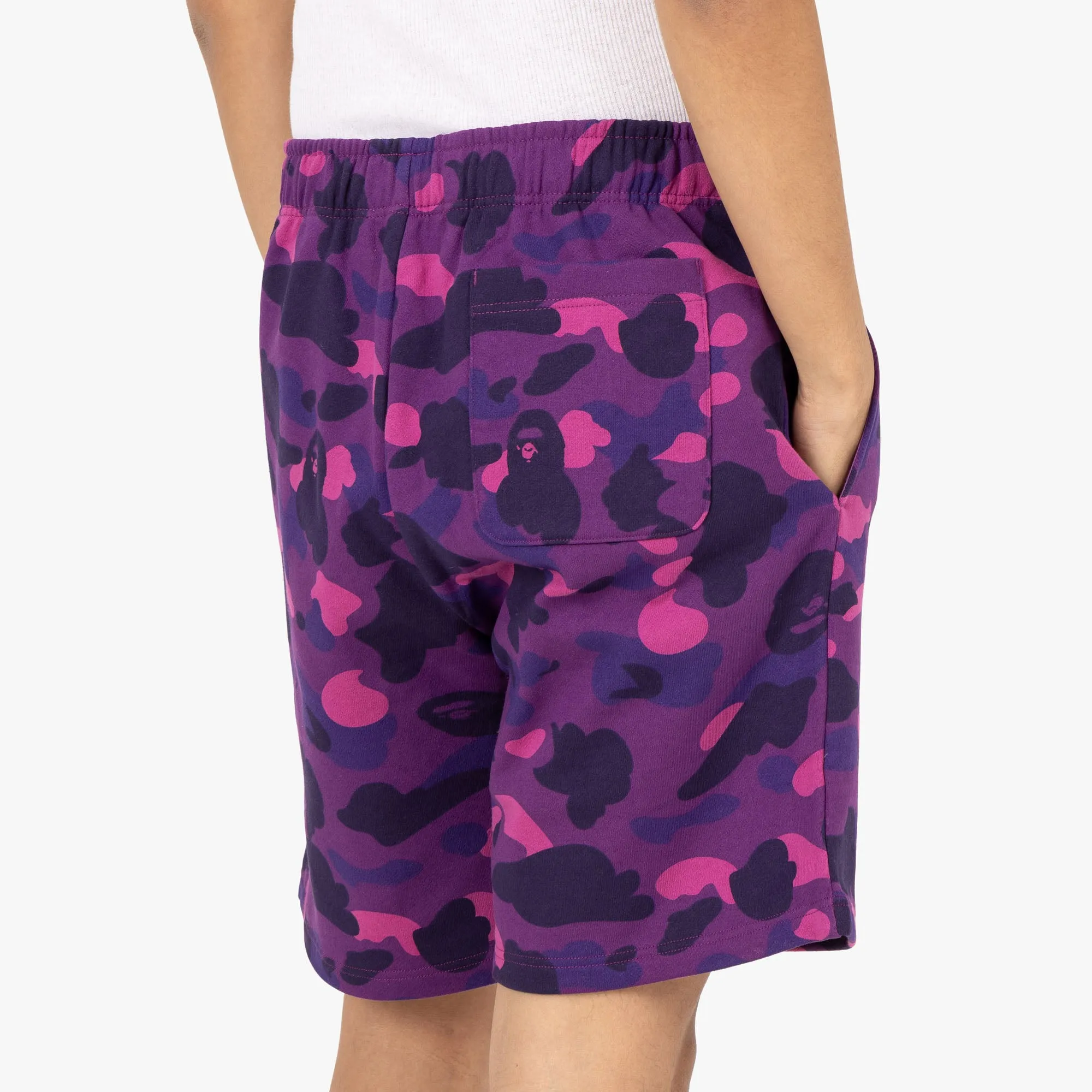BAPE Color Camo Shark Sweat Shorts / Purple
