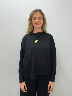 Black Cowl Neck Long Sleeve Milla Top