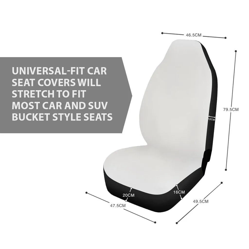 Blue And White Tie Dye Print Universal Fit Car Seat Covers