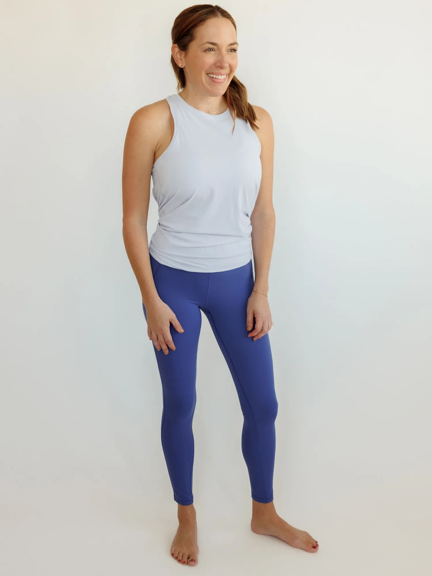 Blue Lavender "Luna" Luxe Blend Tie Back Tank