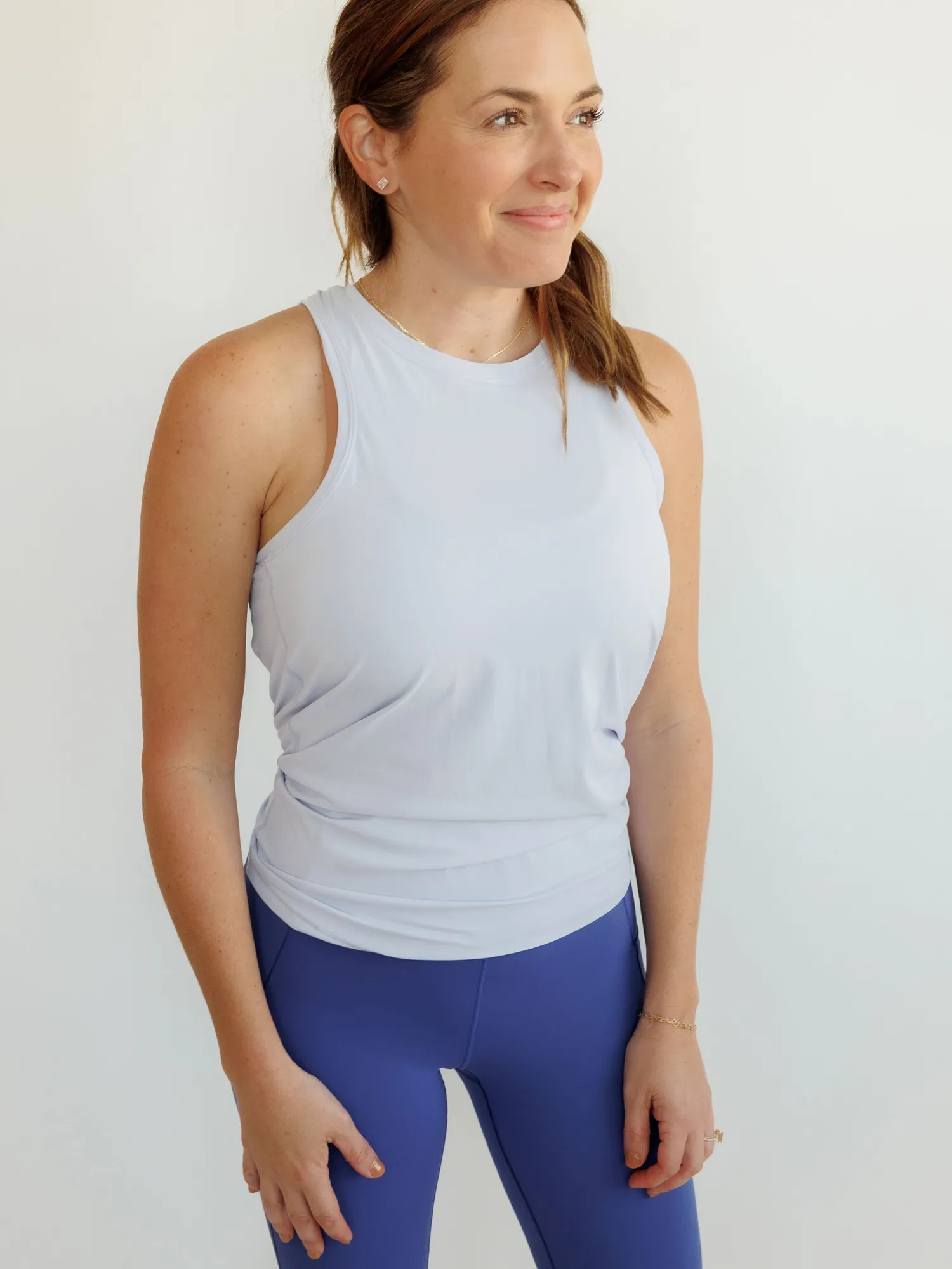 Blue Lavender "Luna" Luxe Blend Tie Back Tank