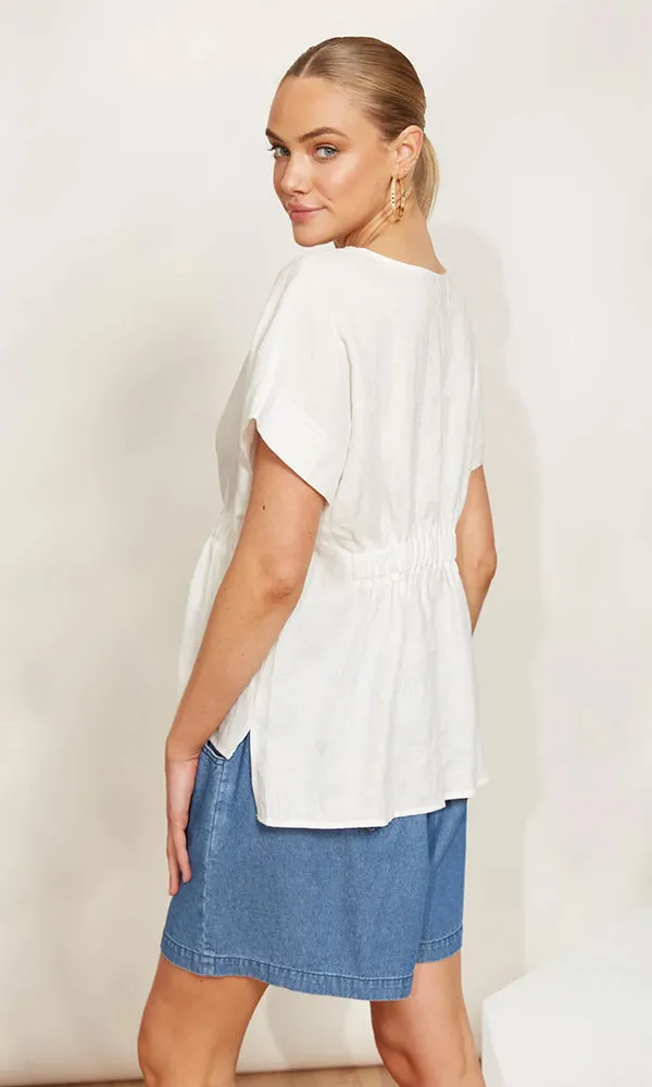 BONJOUR- Linen top