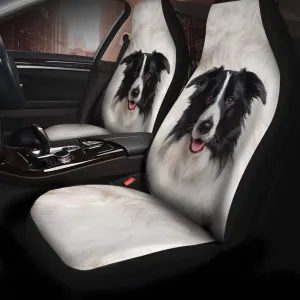 Border Collie Dog Funny Face Car Seat Covers
