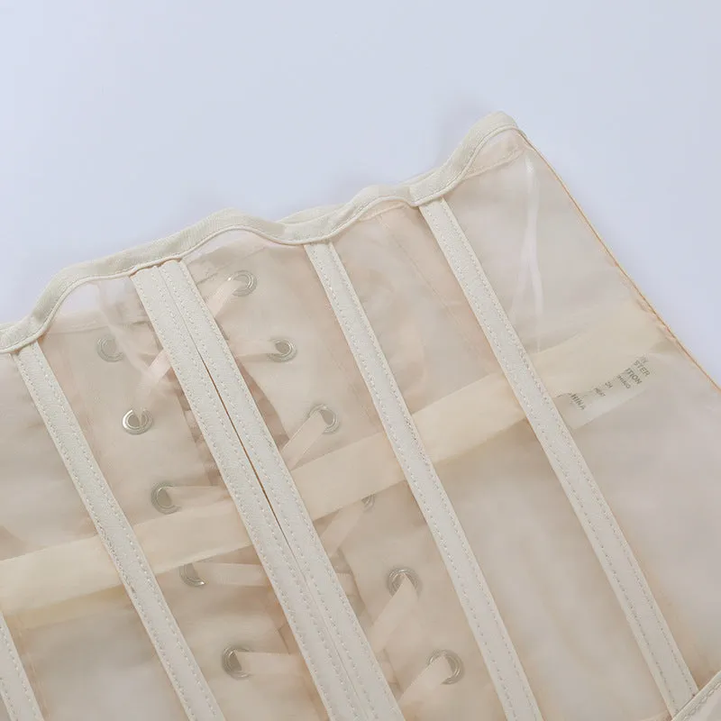 Casual Outwear Mesh Belted Vest