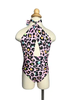 Cheetah One Piece Cut Out Swimwear