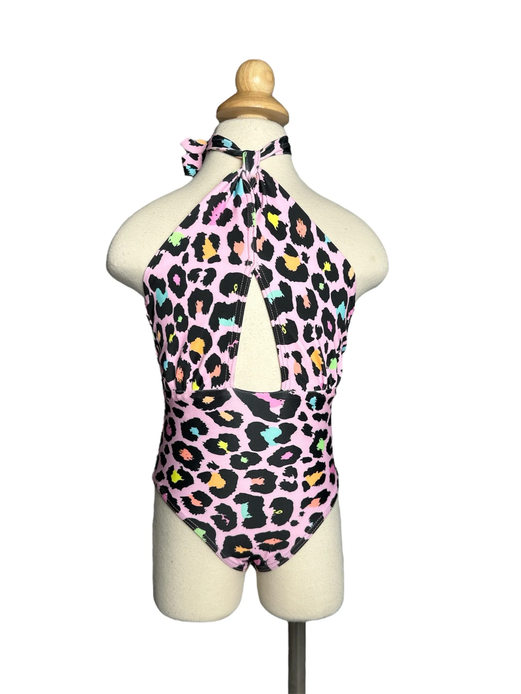 Cheetah One Piece Cut Out Swimwear