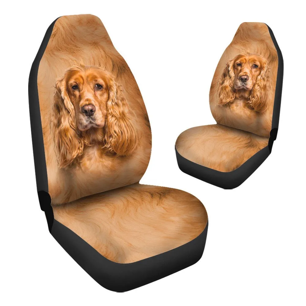 Cocker Spaniel Dog Funny Face Car Seat Covers