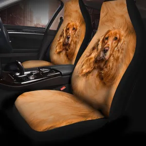 Cocker Spaniel Dog Funny Face Car Seat Covers