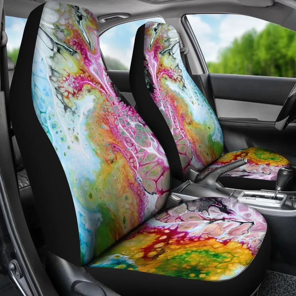 Colorful Acid Melt Universal Fit Car Seat Covers