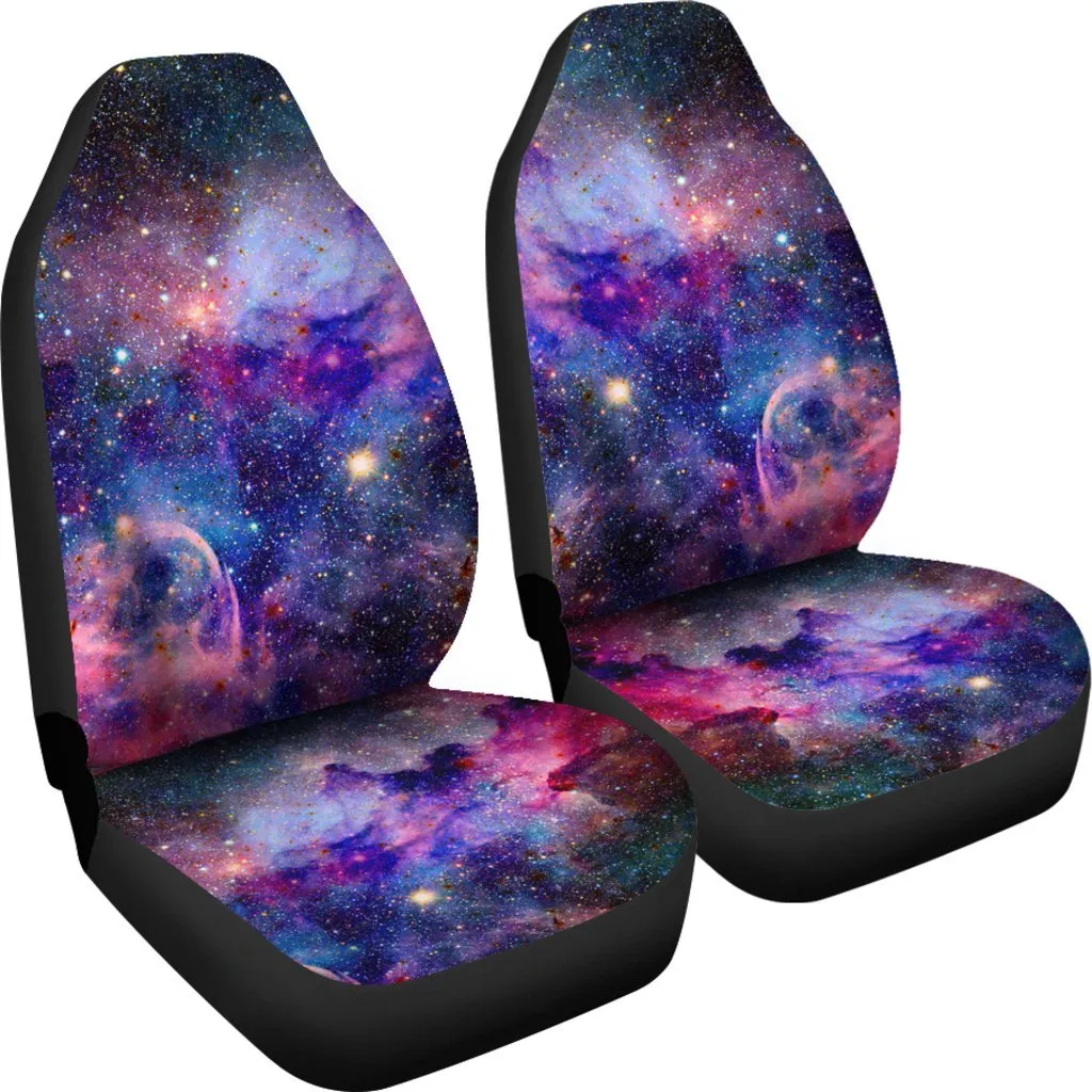 Colorful Nebula Galaxy Space Print Universal Fit Car Seat Covers