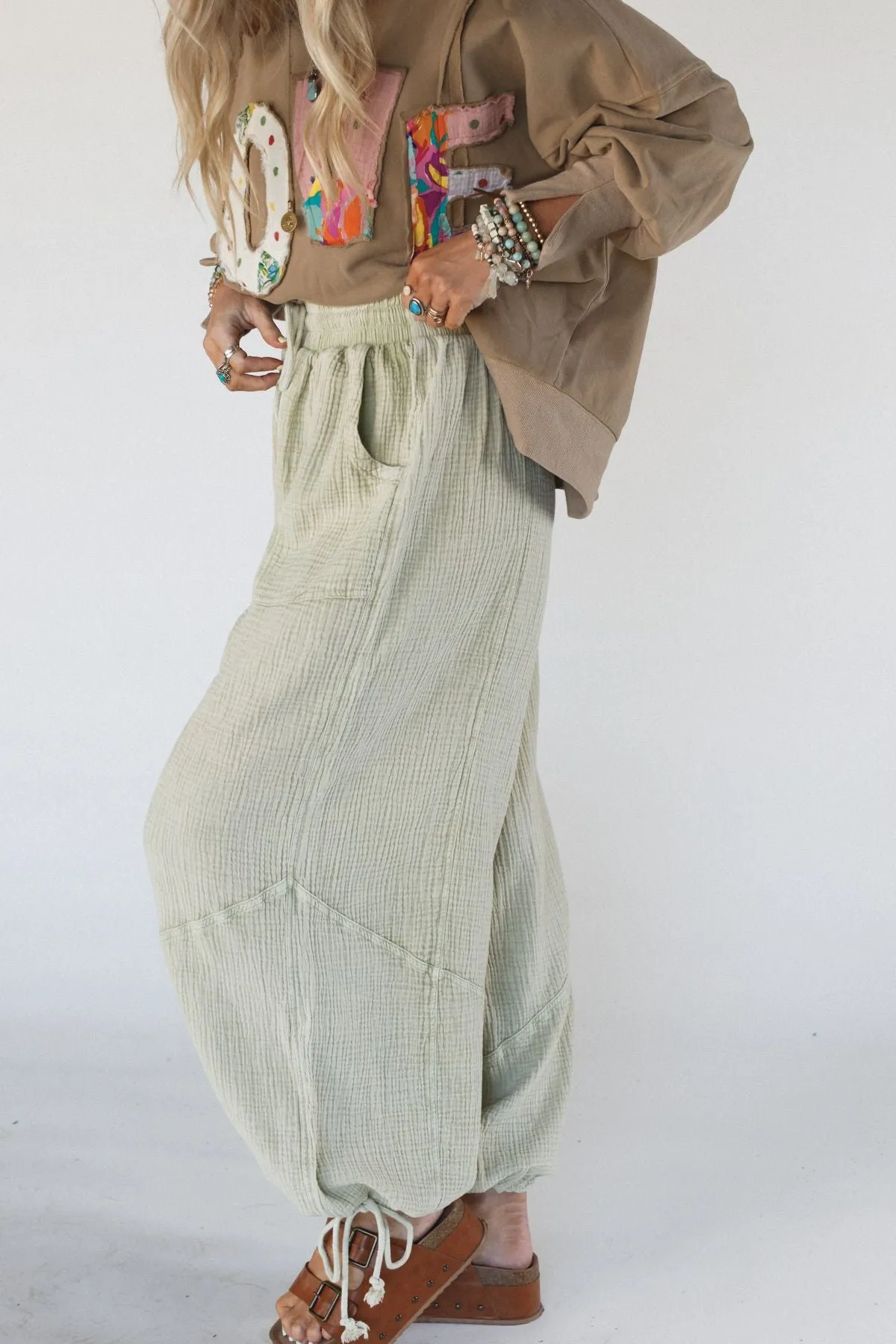 Cool Coast Wide Leg Pants - Sage
