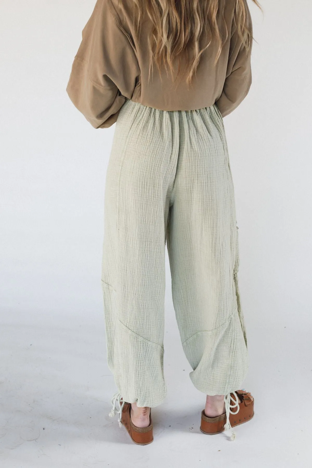 Cool Coast Wide Leg Pants - Sage