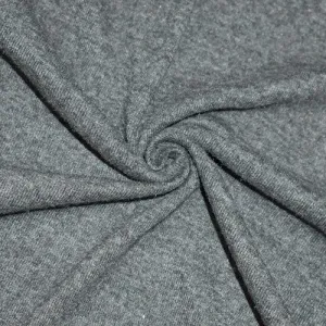 Cool Static Gray 1x1 rib knit fabric