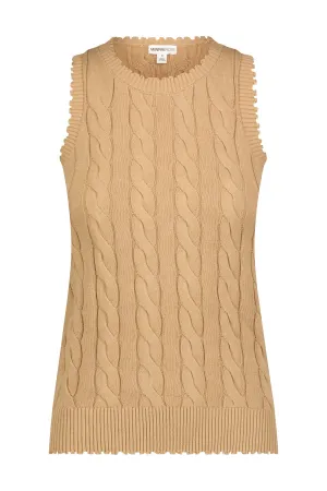 Cotton Frayed Cable Tank