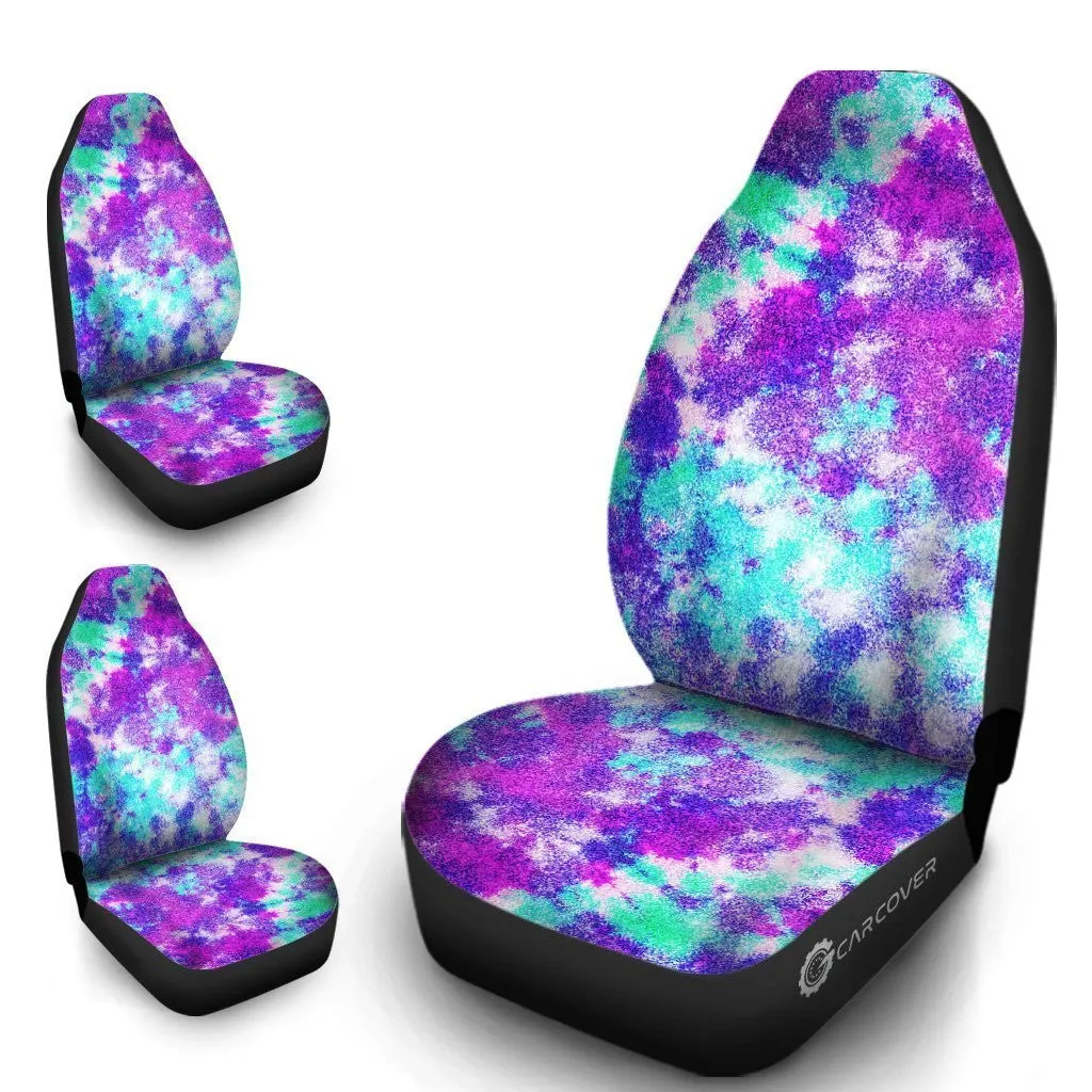 Crumple Tie Dye Car Seat Covers Custom Hippie Car Accessories