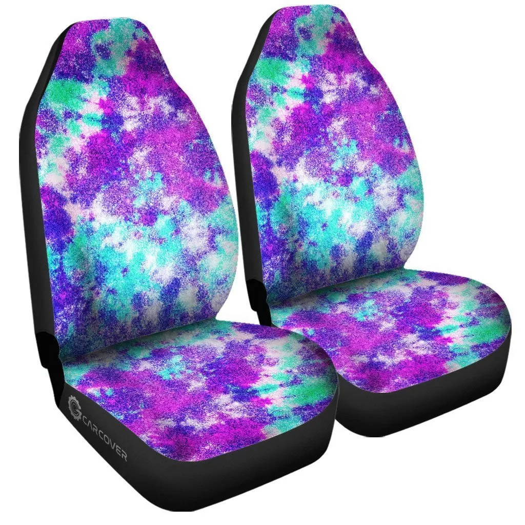 Crumple Tie Dye Car Seat Covers Custom Hippie Car Accessories