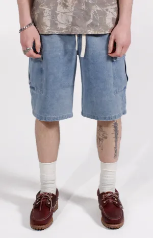 DENIM CARGO JORT