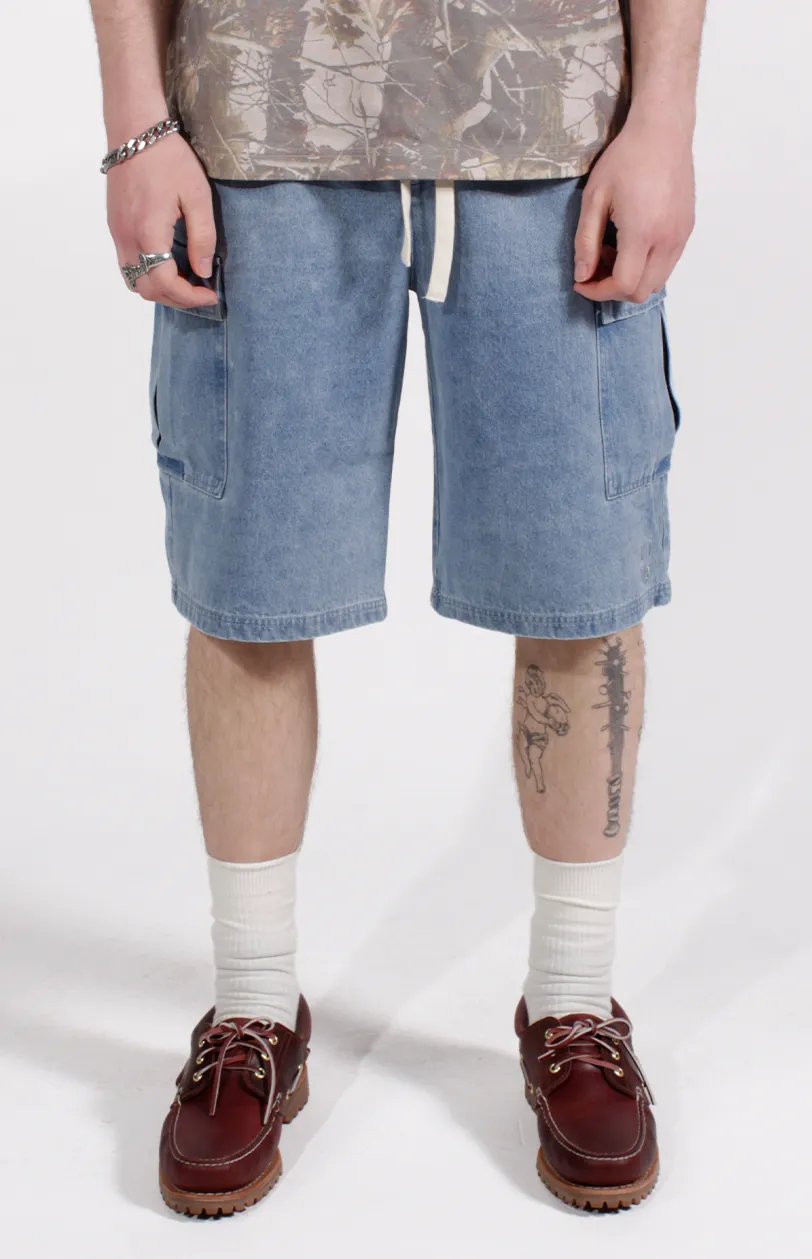 DENIM CARGO JORT