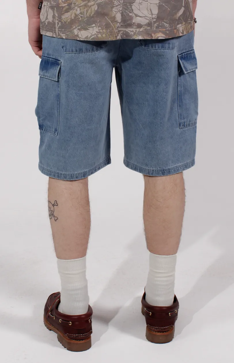 DENIM CARGO JORT