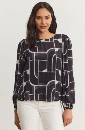 Desta Long Sleeve Blouse Top