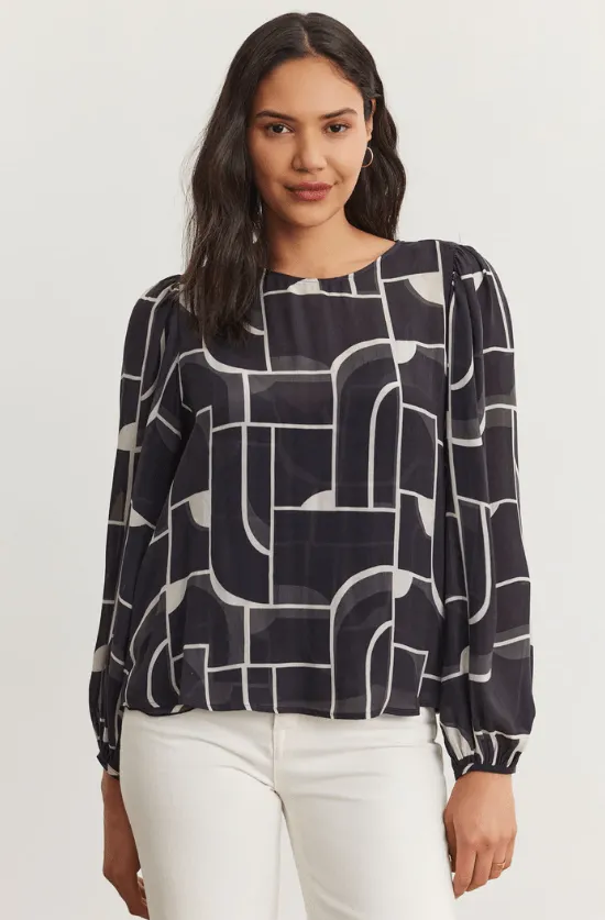 Desta Long Sleeve Blouse Top