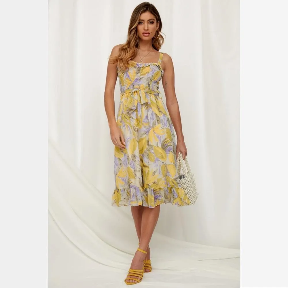ELEGANT BOHEMIAN MIDI DRESS
