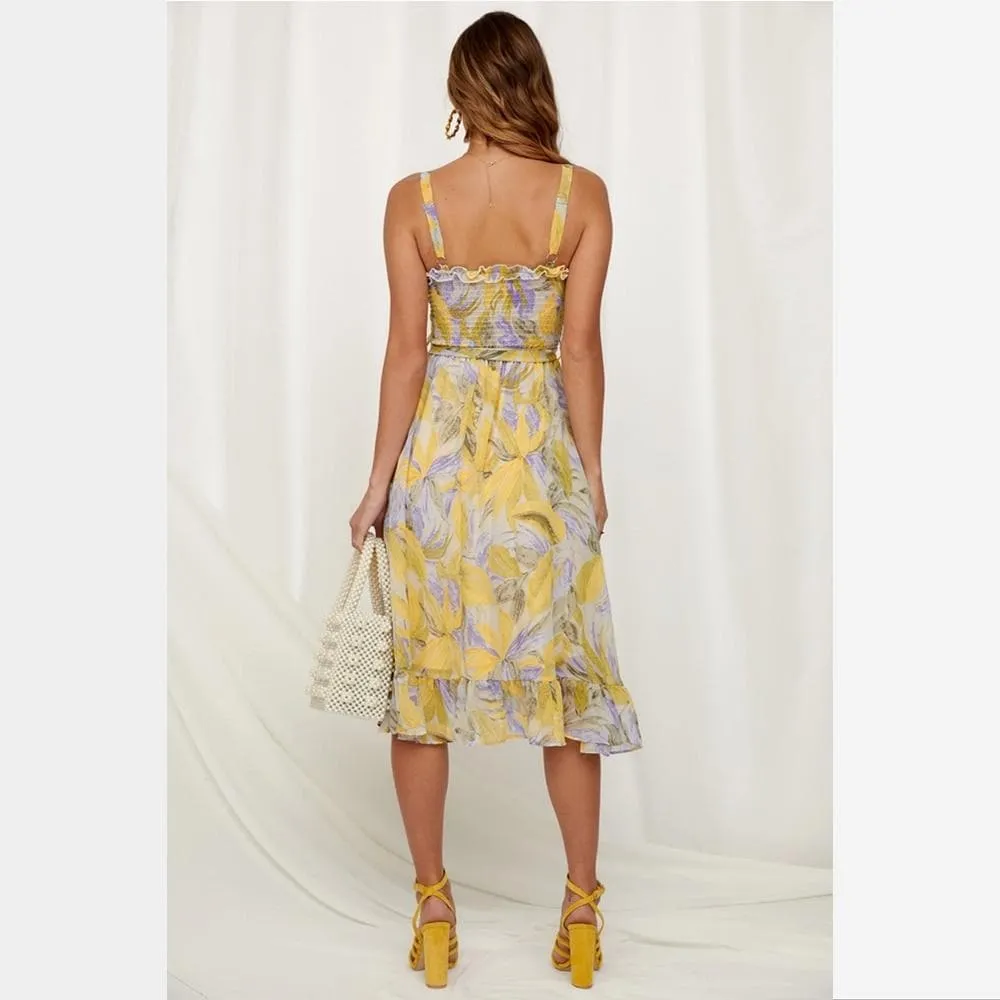 ELEGANT BOHEMIAN MIDI DRESS