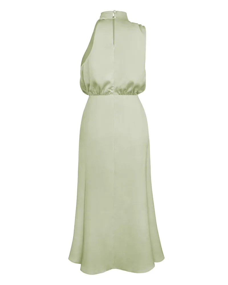 Elegant Satin Sleeveless Dress