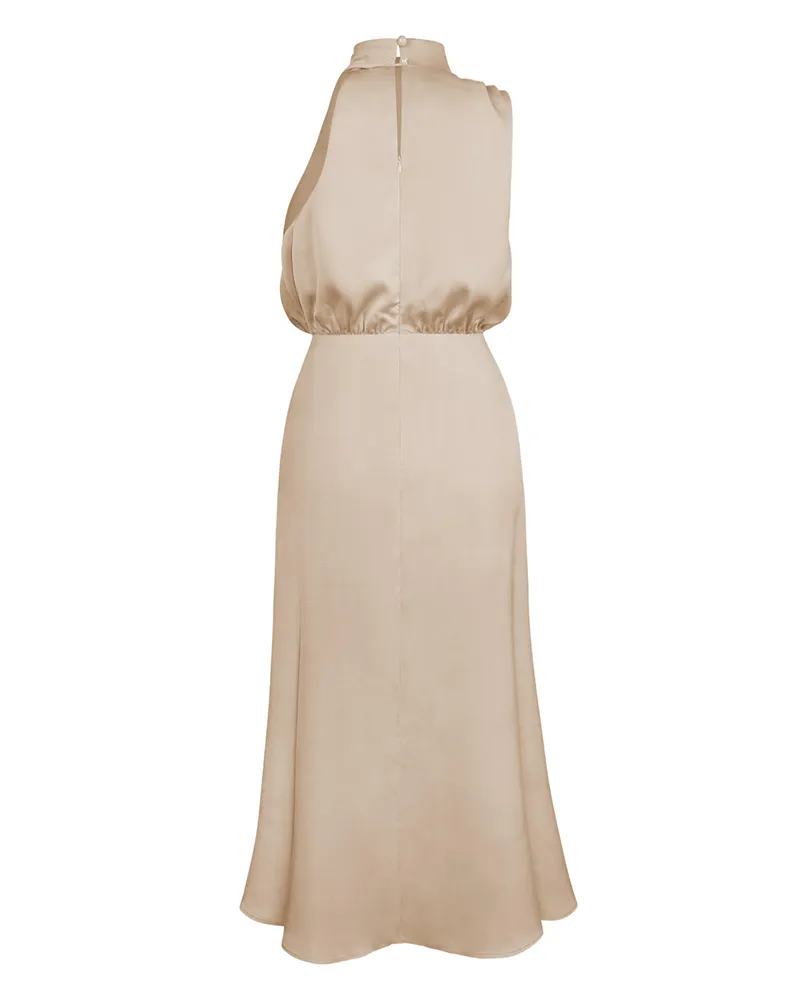 Elegant Satin Sleeveless Dress