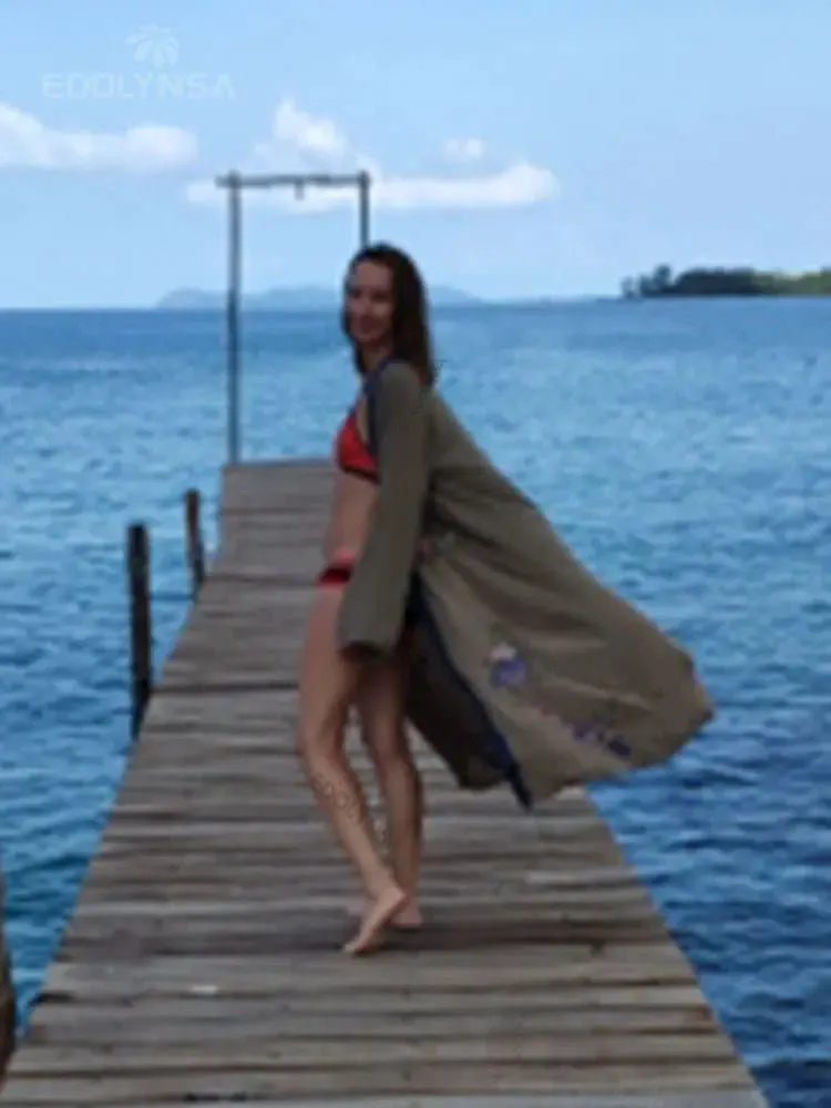 Embroidery Beach Cover-up in Bohemian Style - LORYLEI