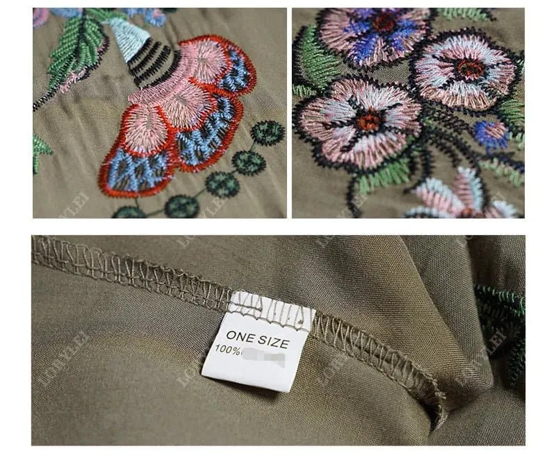 Embroidery Beach Cover-up in Bohemian Style - LORYLEI