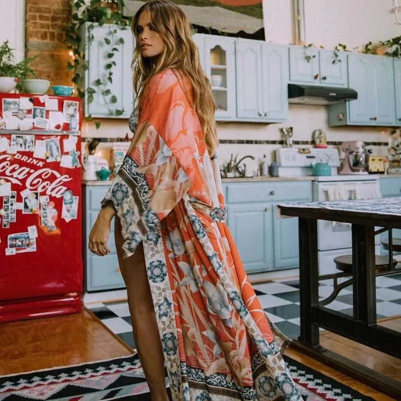 Embroidery Beach Cover-up in Bohemian Style - LORYLEI