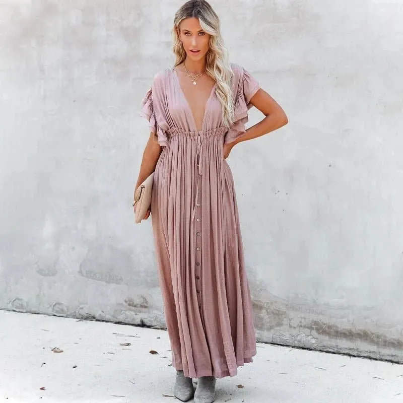 Embroidery Beach Cover-up in Bohemian Style - LORYLEI
