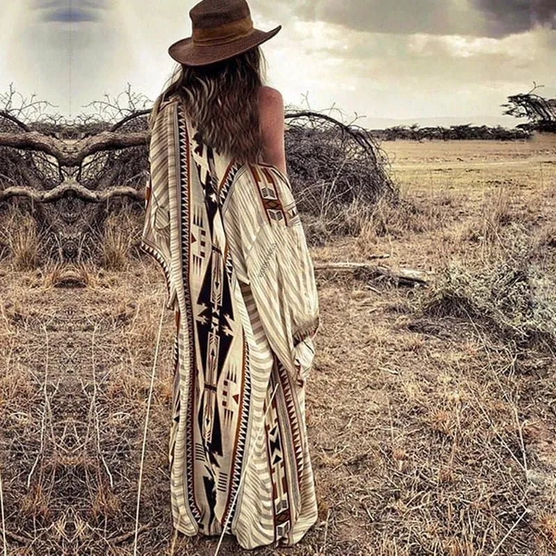 Embroidery Beach Cover-up in Bohemian Style - LORYLEI