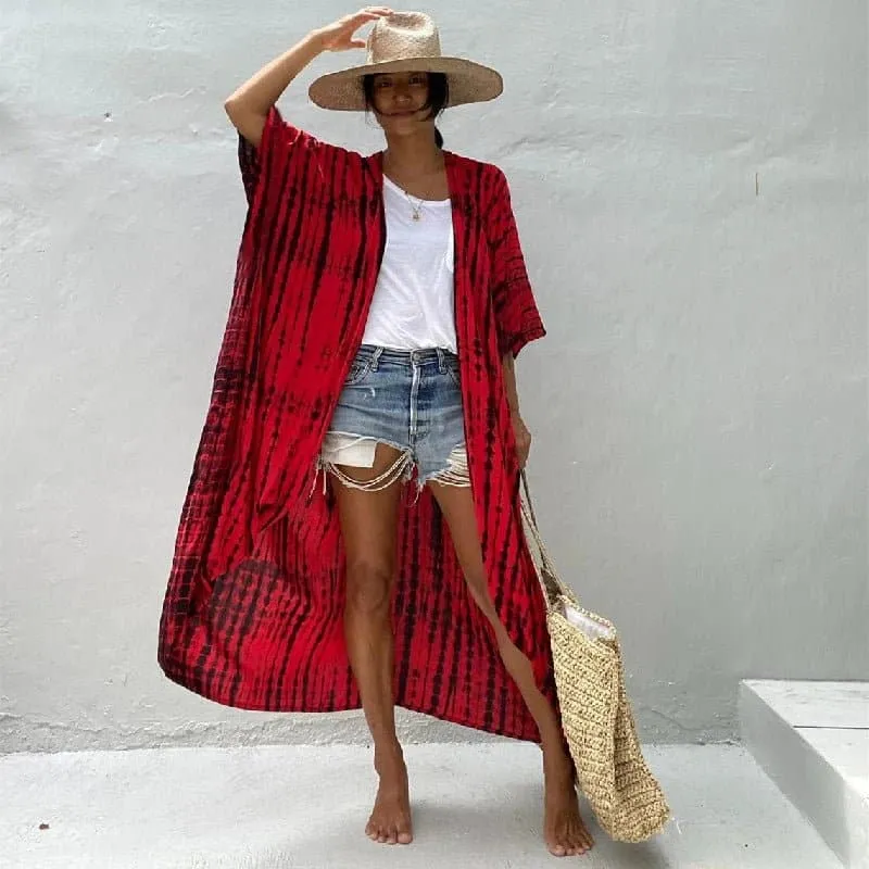 Embroidery Beach Cover-up in Bohemian Style - LORYLEI